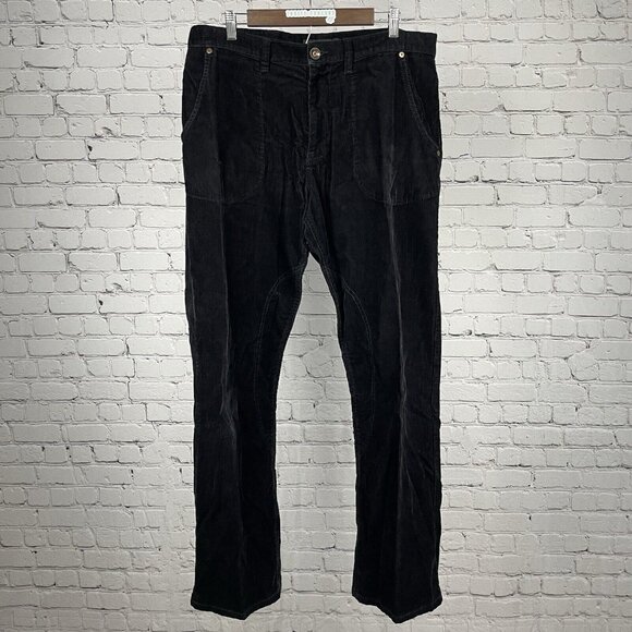 Sean John Black 100% Cotton Corduroy Relaxed Straight Leg Pants Size 36 (36x32) - Picture 1 of 6